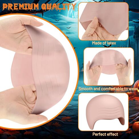 2/4/6/8 Pack Halloween Bald Cap for Woman, Makeup Latex Bald Caps Nylon Bald Head Wig Cap for Halloween Party Adult in Saudi Arabia