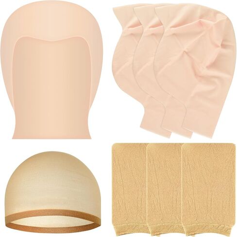 2/4/6/8 Pack Halloween Bald Cap for Woman, Makeup Latex Bald Caps Nylon Bald Head Wig Cap for Halloween Party Adult in Saudi Arabia