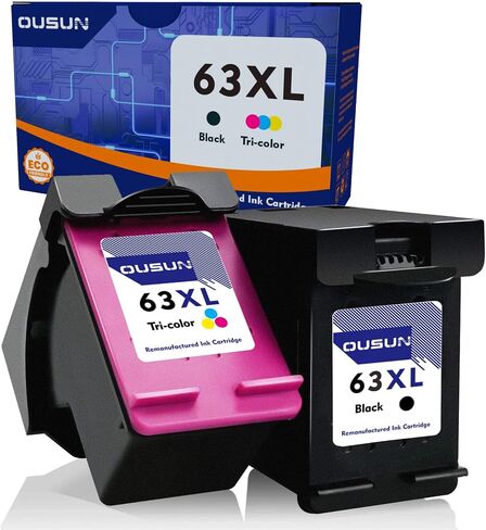 خراطيش حبر HP 67XL المعاد تصنيعها خراطيش حبر سوداء/ثلاثية الألوان (عبوة من قطعتين) خراطيش حبر 67 XL بديلة لـ HP Ink 67 تعمل مع HP DeskJet 2700، 4100،1255 Series، HP Envy 6000، 6400 Series in Saudi Arabia
