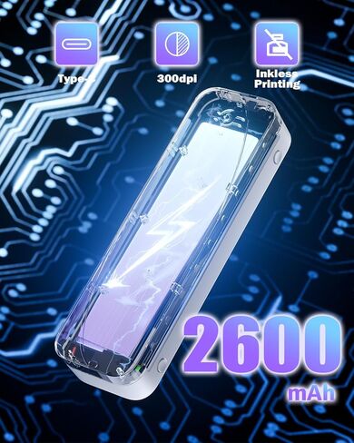 Memoqueen M833 Portable Printer Wireless for Travel Inkless Thermal Printer Support 8.5'' x 11'' US Letter & A4 Thermal Paper, Bluetooth Wireless Printer for Phone & Laptop for Office, School, Home in Kuwait