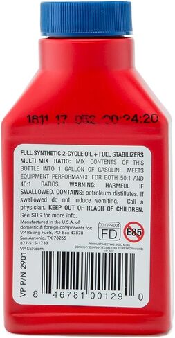 وقود المحرك الصغير VP Racing Fuels 6205 SEF ذو 4 دورات، لا يحتوي على زيت، كوارت (8 عبوات) in Kuwait