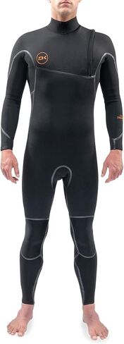 4/3mm Men's Dakine Cyclone Zip Free Fullsuit - Black/ST in Saudi Arabia