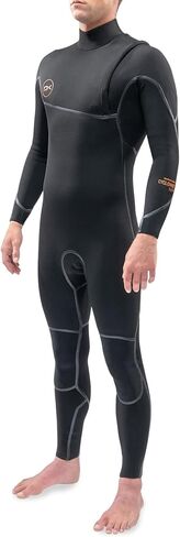 4/3mm Men's Dakine Cyclone Zip Free Fullsuit - Black/ST in Saudi Arabia