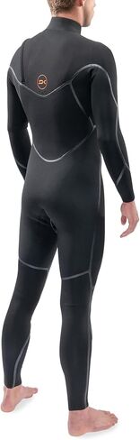 4/3mm Men's Dakine Cyclone Zip Free Fullsuit - Black/ST in Saudi Arabia