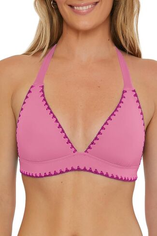 Lucky Women's Standard Marbella Halter Bikini Top, Adjustable, Tie Back, Swimwear Separates in Saudi Arabia