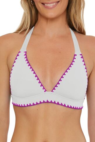 Lucky Women's Standard Marbella Halter Bikini Top, Adjustable, Tie Back, Swimwear Separates in Saudi Arabia