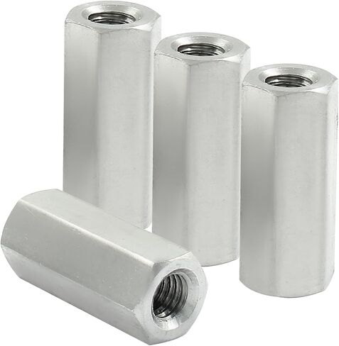 6 Pcs M6 X 1.0-Pitch 25 mm Length Hex Coupling Nut, 10 mm Width Stainless Steel Rod Coupling Nuts (Metric) in Saudi Arabia