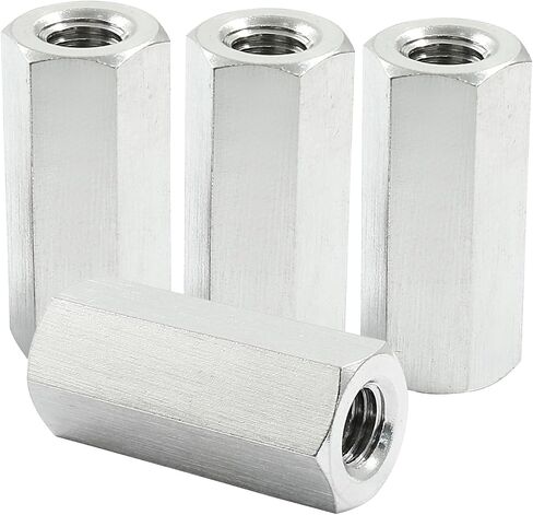 6 Pcs M6 X 1.0-Pitch 25 mm Length Hex Coupling Nut, 10 mm Width Stainless Steel Rod Coupling Nuts (Metric) in Saudi Arabia