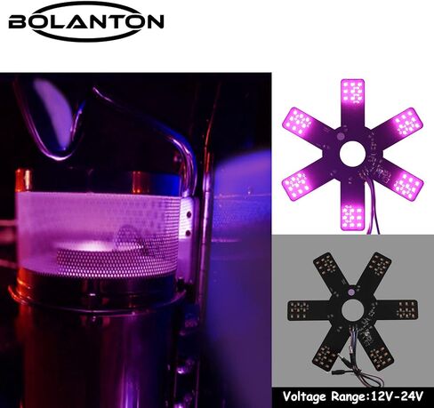 2PCS Air Cleaner LED Light 7.8" Dual Function 54 LEDs Truck Decorative Hex Style Air Filter Lamp for Peterbilt, Kenworth, Trailers, RVs', Campers Support IP67 12-30V Sold Individually(Red) in Kuwait