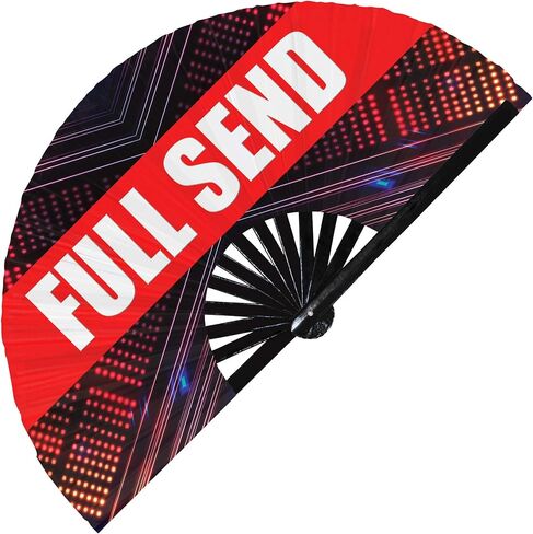 Rave EDM Festival Hand Fan PLUR Fan Rave Daddy Rave Bunny Eat Sleep Rave Repeat Full Send Banger Peace Lit AF Party Fan (Style 2_) in Saudi Arabia