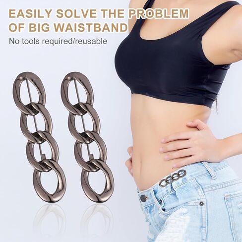 6 قطعة دبابيس زر جان، أزرار خصر قابلة للتعديل، مشبك شد الخصر قابل للإزالة، لا حاجة للخياطة in Kuwait