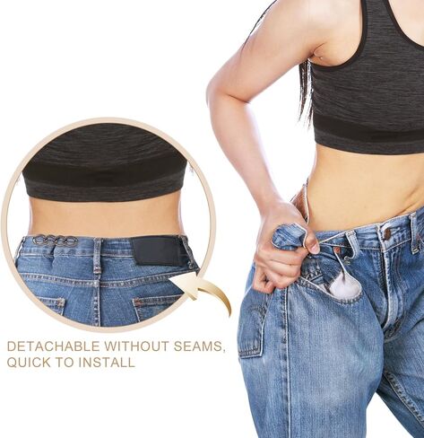 6 قطعة دبابيس زر جان، أزرار خصر قابلة للتعديل، مشبك شد الخصر قابل للإزالة، لا حاجة للخياطة in Kuwait