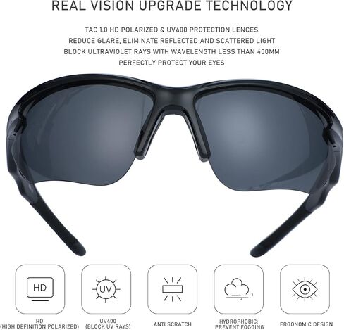 UPANBIKE Cycling Sunglasses Polarized UV400 Running Sunglasses TR90 Unbreakable Frame Sports Sunglasses in Saudi Arabia