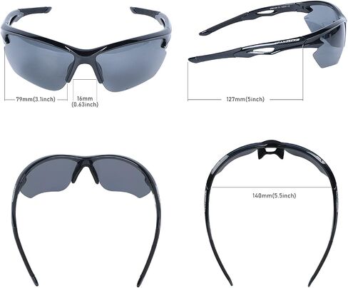 UPANBIKE Cycling Sunglasses Polarized UV400 Running Sunglasses TR90 Unbreakable Frame Sports Sunglasses in Saudi Arabia