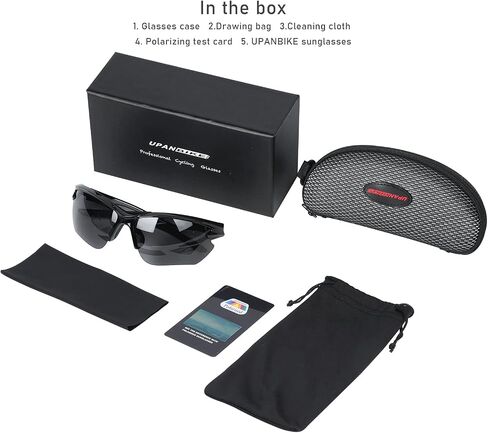 UPANBIKE Cycling Sunglasses Polarized UV400 Running Sunglasses TR90 Unbreakable Frame Sports Sunglasses in Saudi Arabia