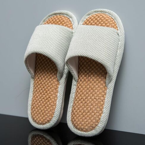 Linen and Cloth Slippers Indoor House Slippers All Seasons Silent Slippers Unisex Blue EU 39-40 in Saudi Arabia