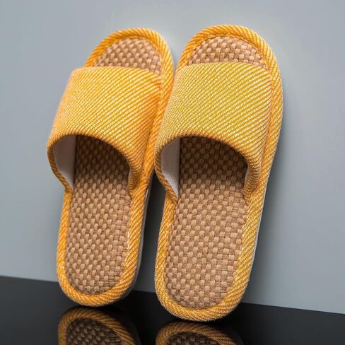 Linen and Cloth Slippers Indoor House Slippers All Seasons Silent Slippers Unisex Blue EU 39-40 in Saudi Arabia