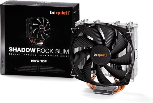 كن هادئاً! BK010 Shadow Rock Slim - مبرد وحدة المعالجة المركزية - 160 وات TDP- Intel LGA 775 / 1150 / 1155 / 1156 / 1366 / 2011 ومقبس AMD AM2 (+) / AM3 (+) / FM1 / FM2 / 754 / 939 / 940 in Saudi Arabia