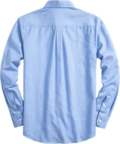 DELCARINO Mens Oxford Shirts Long Sleeve Slim Fit Lightweight Casual Button Down Shirts with Pocket in Saudi Arabia