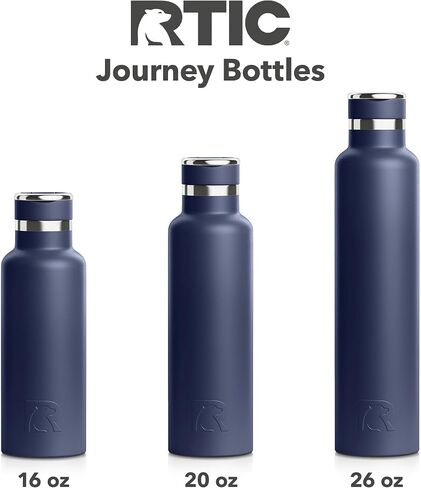 RTIC 26oz Journey Bottle Metal Stainless Steel Vacuum Insulated, BPA Free, Reusable, for Water, Hot and Cold Drinks, Travel, Sports, Camping, Navy in Kuwait