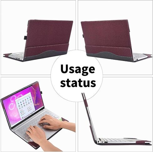 for Laptop Lenovo Yoga Pro 7 14IMH9 14AHP9 & Lenovo Yoga Pro 7 (14IRH8 14ARP8 14APH8) Laptop Protective Sleeve, 2-in-1 PU Leather Case (Dark Gray) in Saudi Arabia