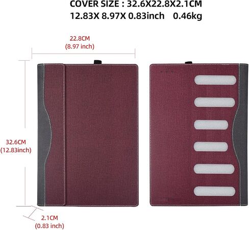 for Laptop Lenovo Yoga Pro 7 14IMH9 14AHP9 & Lenovo Yoga Pro 7 (14IRH8 14ARP8 14APH8) Laptop Protective Sleeve, 2-in-1 PU Leather Case (Dark Gray) in Saudi Arabia