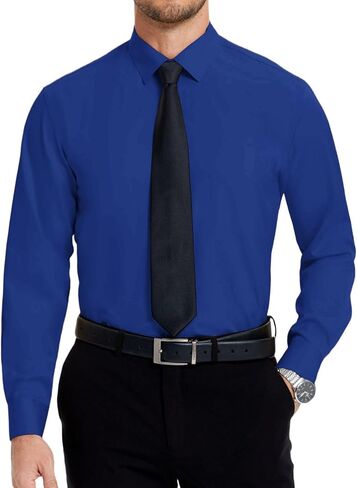 COOFANDY Mens Dress Shirts Long Sleeve Wrinkle Free Button Down Shirt Stretch Formal Business Shirts in Saudi Arabia