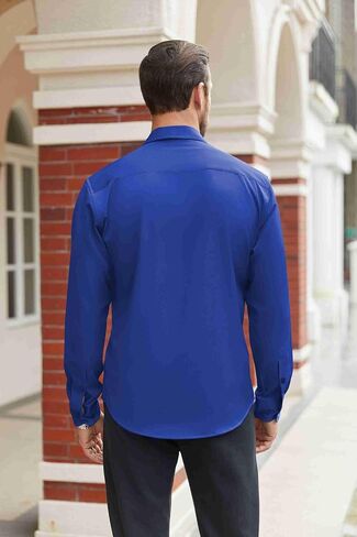 COOFANDY Mens Dress Shirts Long Sleeve Wrinkle Free Button Down Shirt Stretch Formal Business Shirts in Saudi Arabia