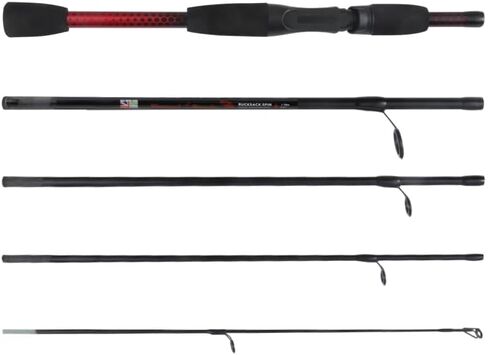 Rucksack Travel Fishing Rod Series. 182cm (6’), 5 Section, Fish Poles, Compact to 40cm (1’3"). Light, Strong, Spin or baitcast Options for General Freshwater or seawater Angling in Saudi Arabia