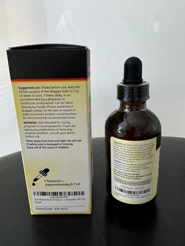 Dandelion Root Liquid Extract - Organic Dandelion Tincture - Vegan Dandelion Root Drops Supplement for Cleansing, Digestive Function & Immunity - 2 Fl. Oz in Kuwait