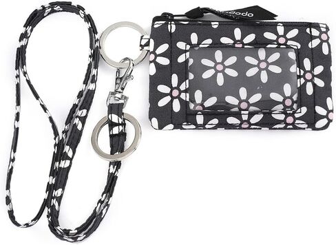 Women's Cotton Zip Id Case and Lanyard Combo (Multiple Teams Available) Keyring,ID Case Wallet with Lanyard,Fashion Lanyard Wallet (2#) in Saudi Arabia