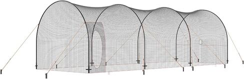 VEVOR Baseball Batting Cage, Softball and Baseball Batting Cage Net and Frame, Practice Portable Cage Net with Carry Bag, Heavy Duty Enclosed Pitching Cage, for Backyard Batting Hitting Training, 33FT in Saudi Arabia
