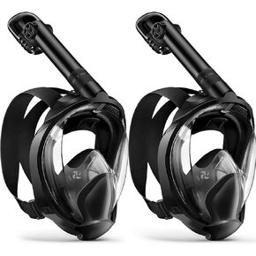 Zenoplige Full Face Snorkel Mask Adults with Camera Mount，Dry-Top Snorkeling Gear for Adults，Foldable 180-Degree Panoramic Anti-Fog Scuba Mask for Snorkeling Diving Swimming Travel