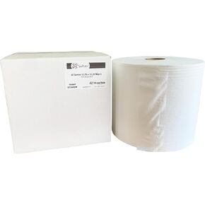 GT3665W 12.75"x13.25" White GT Series Medium Duty Jumbo Wiper Roll