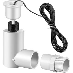 Feekoon SS2 Float Switch L Shape, AC Float Switch with 3/4 Inch Adaptor and 6Ft Wire, Water Float Switch for HVAC System with Condensate Overflow Detection (6 Pack)