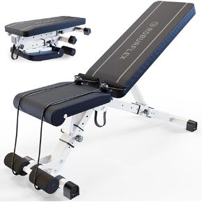 Adjustable/Foldable Workout Exercise Bench for Home Gym, Weightlifting and Strength Training - 8x4x3x2 Positions- 700 Pounds Load