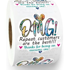 Thanks for Being a Super Star Customer Stickers Roll, Cute Thank You Stickers, Online Retailers Mail Envelopes Packaging Stickers Small Business - 500pcs