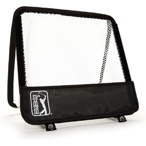 PGA TOUR Chipping Game Set, Portable Outdoor and Indoor Hitting Net, Golfing Accessories, Caviar, One Size