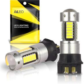AILEO PWY24W PW24W LED Bulbs Bright Amber Yellow Orange Extremely Bright 30-SMD 4014 Turn Signal Lights Daytime Running Lights DRL Replacement Bulbs,Pack of 2