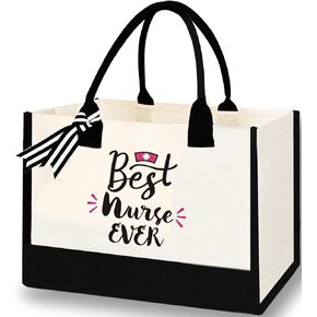 Canvas Tote Bag for Mom Nurse Teacher Boss Lady Dog Mom Christmas Birthday Gifts for Women Lady for Shopping