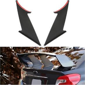 KUAFU 3PCS Spoiler Wing Stabilizer Compatible with 2015-2021 Subaru Impreza WRX STI Sedan Rear Trunk Boot Lip Spoiler Wing Stiffi Support Black