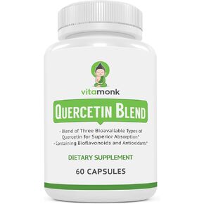 VitaMonk Quercetin Bromelain Complex - Bromelain Quercetin Supplements with 3 Bioactive Forms of Isoquercetin, Quercetin Dihydrate and Quercetin Phytosome - Quercetin 500mg Capsules