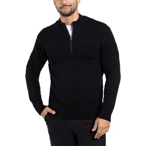X RAY Mens Quarter Zip Pullover Sweater, Slim Fit Knit Long Sleeve Polo Quarter Zip Pullover Golf Sweatshirt for Men