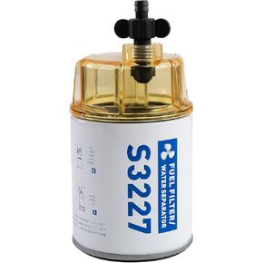 2-PCS S3227 490R-RAC-01 Fuel Filter Element Marine Fuel Water Separator 10 Microns for Racor Mercury 35-8M0154764 8M0146206 886638 Sierra Suzuki 18-7948 99105-20005 Honda 17670-ZW1-801AH