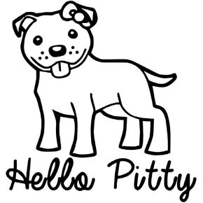 Adorable Hello Pitty Black Vinyl Decal Sticker for 13" Laptop Computer
