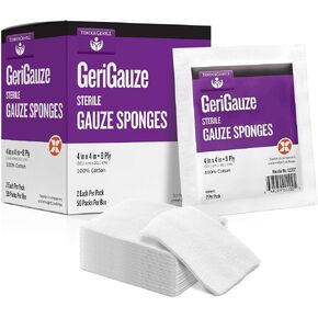 4x4 Gauze Sponges Sterile - 100 Gauze Pads Individually Wrapped in Packs of 2 for Medical Facilities, Wound Care, and First Aid - 8 Ply Woven Sterile Gauze