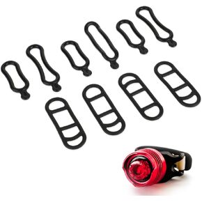 JJUNW10 Pcs Bicycle Light Silicone Straps, Silicone Mount Band Rubber Light Strap Replacement Bike Flashlight Band Bike Phone Mount Bands Strap for Road Mountain Bike, Most Bicycle Light Sets