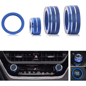 لسيارة Toyota Corolla Seden/Hybrid/Hatchback/Cross 2022 2023 2024 2025 مكيف الهواء، غطاء مقبض المرآة، حلقة تقليم زر البدء (أحمر)
