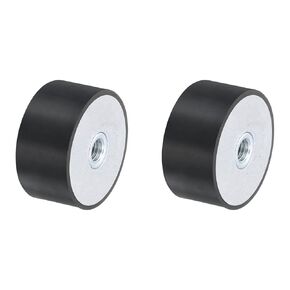 uxcell 2Pcs 40 x 30mm M10 Female Thread Rubber Mounts, Vibration Isolator, Replaces Anti Vibration Pads Flat Silent Block Base Block