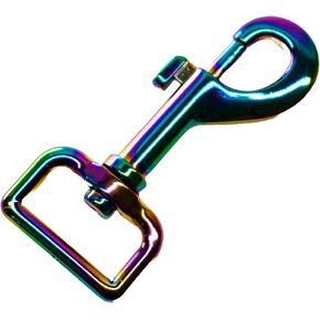 BORED? PARACORD! Rainbow Bolt Snap Hook Keychain Clip Heavy Duty Hardware for Keys and More - Swivel Bolt Snaps - Dog Leash, Lanyard,Tool Hook (5-Pack)